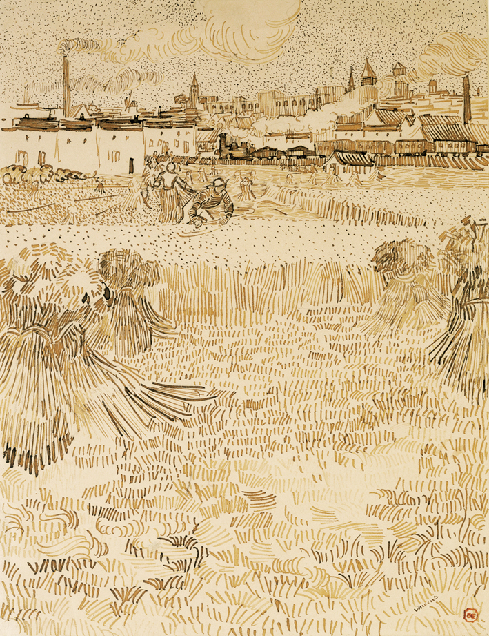  文森特·威廉·梵高  Vincent Willen Van Gogh —— 阿尔勒风光(1888)